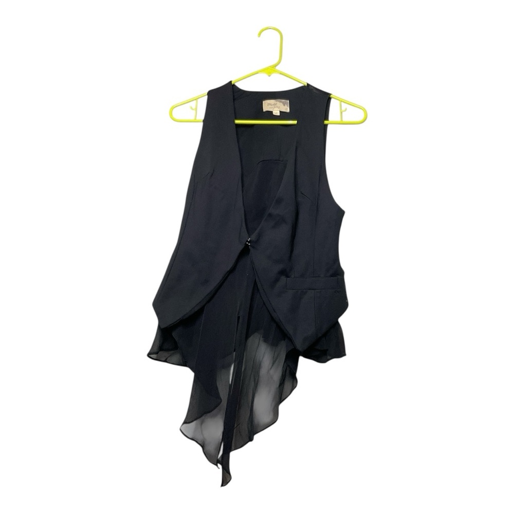 Women’s Elizabeth and James Black Vest with sheer panels, size small